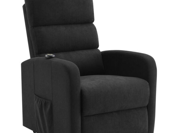 Amsdell Upholstered Power Lift Recliner with Remote Black