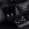 Zuma 3-piece Faux Leather Dual Power LED Sofa Set Black