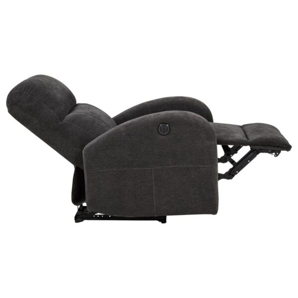 Grant Fabric Upholstered Power Recliner Chair Charcoal Grey