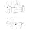 Brickston 3-piece Triple Power Reclining Sofa Set Charcoal