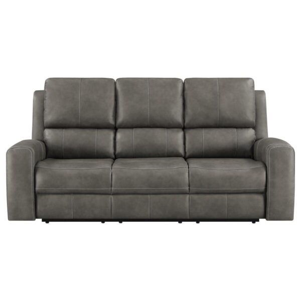 Brickston Triple Power Reclining Sofa Charcoal