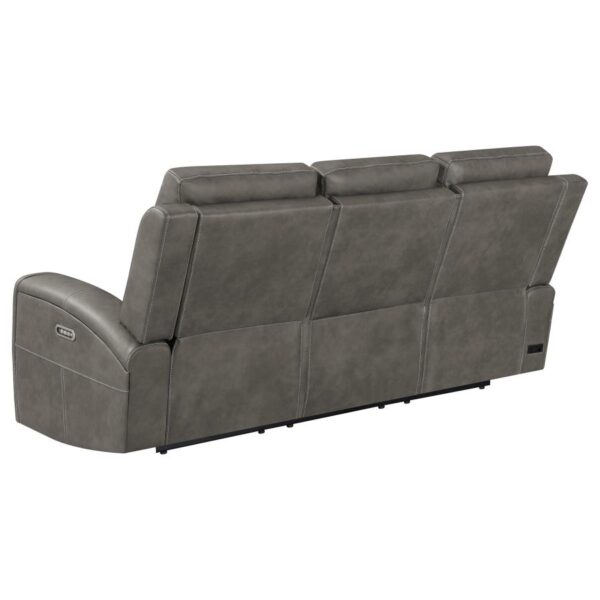 Brickston Triple Power Reclining Sofa Charcoal