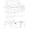 Brickston Triple Power Reclining Sofa Charcoal