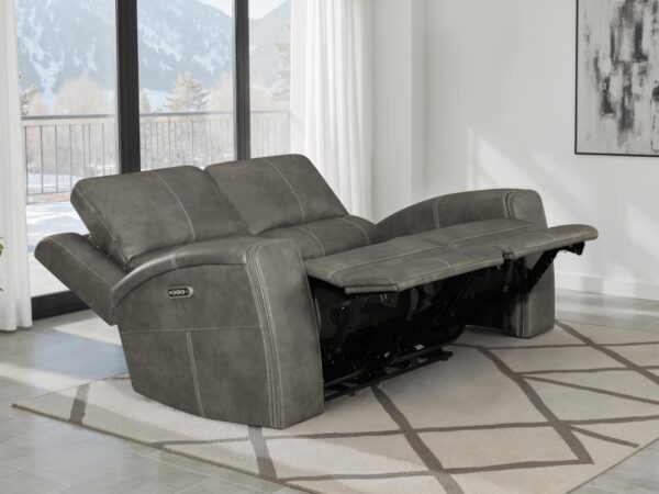 Brickston Triple Power Reclining Loveseat Charcoal