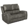 Brickston Triple Power Reclining Loveseat Charcoal