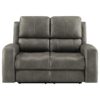 Brickston Triple Power Reclining Loveseat Charcoal