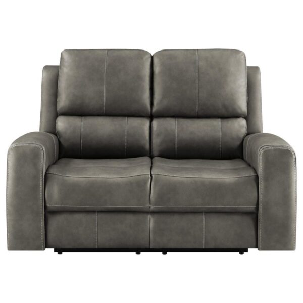 Brickston Triple Power Reclining Loveseat Charcoal