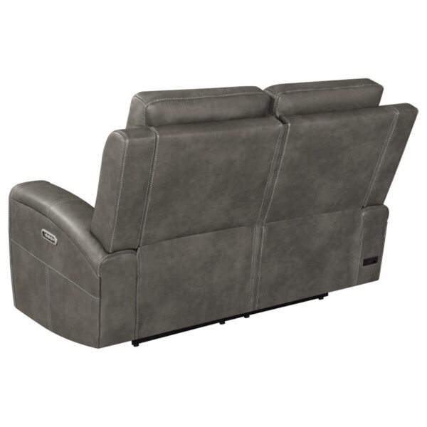 Brickston Triple Power Reclining Loveseat Charcoal