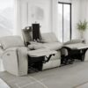 Brickston Triple Power Reclining Sofa Grey