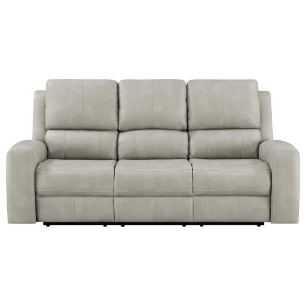 Brickston Triple Power Reclining Sofa Grey