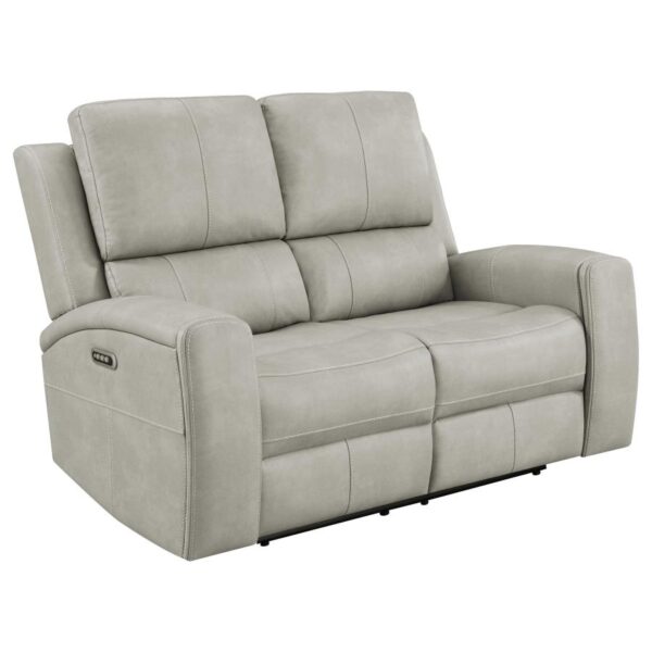 Brickston Triple Power Reclining Loveseat Grey