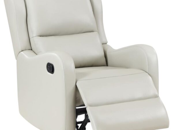 Kelsey Upholstered English Arm Recliner Chair Ivory