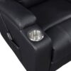 Armstrong Upholstered Power Lift Massage Recliner Black