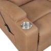 Armstrong Upholstered Power Lift Massage Recliner Camel