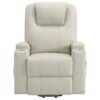 Armstrong Upholstered Power Lift Massage Recliner Ivory