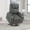 Armstrong Upholstered Power Lift Massage Recliner Grey