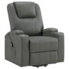 Armstrong Upholstered Power Lift Massage Recliner Grey