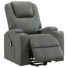 Armstrong Upholstered Power Lift Massage Recliner Grey