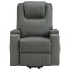 Armstrong Upholstered Power Lift Massage Recliner Grey