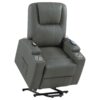 Armstrong Upholstered Power Lift Massage Recliner Grey