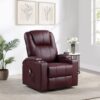 Armstrong Upholstered Power Lift Massage Recliner Wine