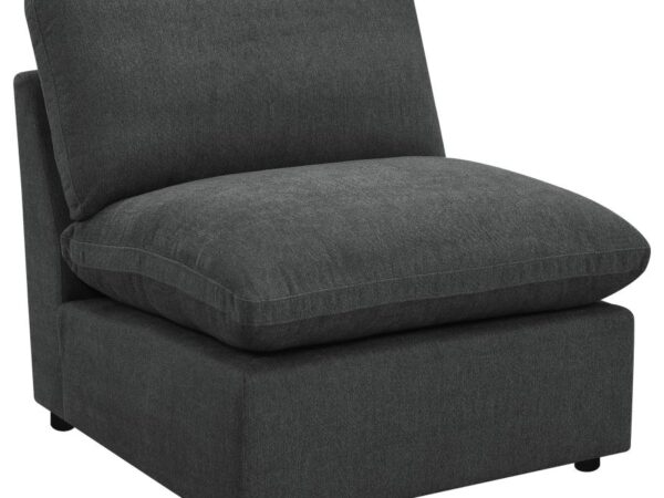 Collins Modular Armless Chair Dark Grey
