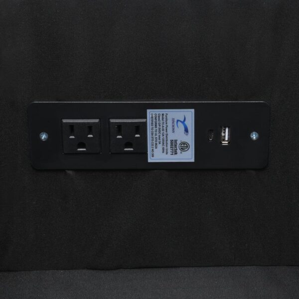 Collins Upholstered Modular Storage Console Dark Grey