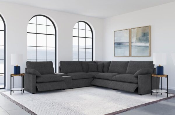 Collins 6-piece Modular Power Reclining Sectional Dark Grey