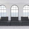 Collins 5-piece Power Reclining Home Theater Seating Dark Grey