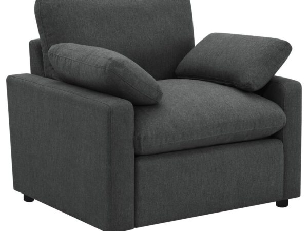 Collins Upholstered Power Recliner Chair Dark Grey