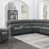 Bahrain 6-piece Modular Power Reclining Sectional Charcoal