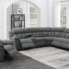 Bahrain 6-piece Modular Power Reclining Sectional Charcoal