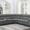 Bahrain 6-piece Modular Reclining Sectional Sofa Charcoal