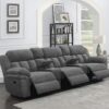 Bahrain 5-piece Upholstered Home Theater Seating Charcoal