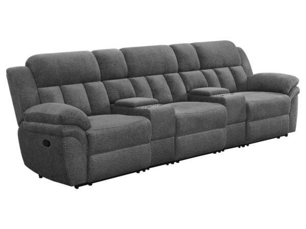 Bahrain 5-piece Upholstered Home Theater Seating Charcoal