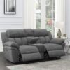 Bahrain Upholstered Power Loveseat Charcoal