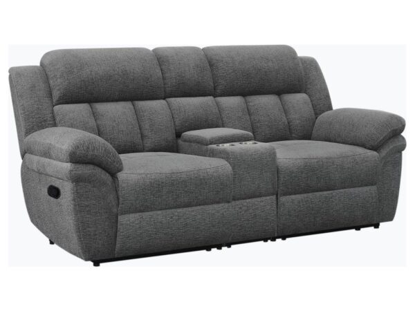 Bahrain Upholstered Motion Loveseat Charcoal