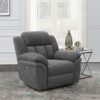 Bahrain Upholstered Power Glider Recliner Charcoal