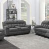 Bahrain Upholstered Power Glider Recliner Charcoal