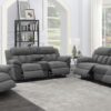 Bahrain Upholstered Power Glider Recliner Charcoal