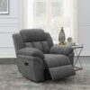 Bahrain Upholstered Glider Recliner Charcoal