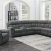 Bahrain Upholstered Glider Recliner Charcoal