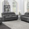 Bahrain Upholstered Glider Recliner Charcoal