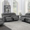 Bahrain Upholstered Glider Recliner Charcoal