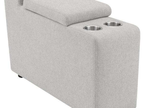 Collins Upholstered Modular Storage Console Grey