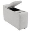 Collins Upholstered Modular Storage Console Grey
