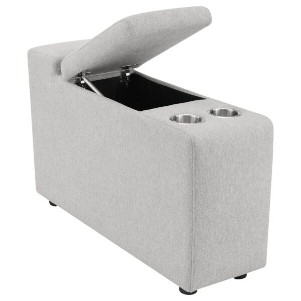 Collins Upholstered Modular Storage Console Grey