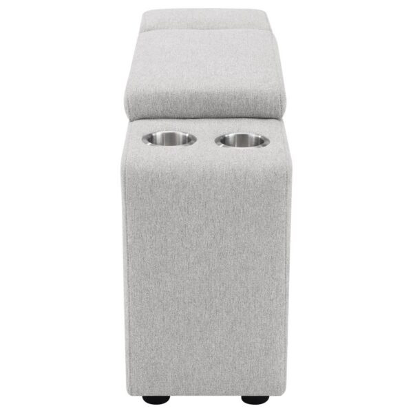 Collins Upholstered Modular Storage Console Grey