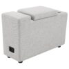 Collins Upholstered Modular Storage Console Grey