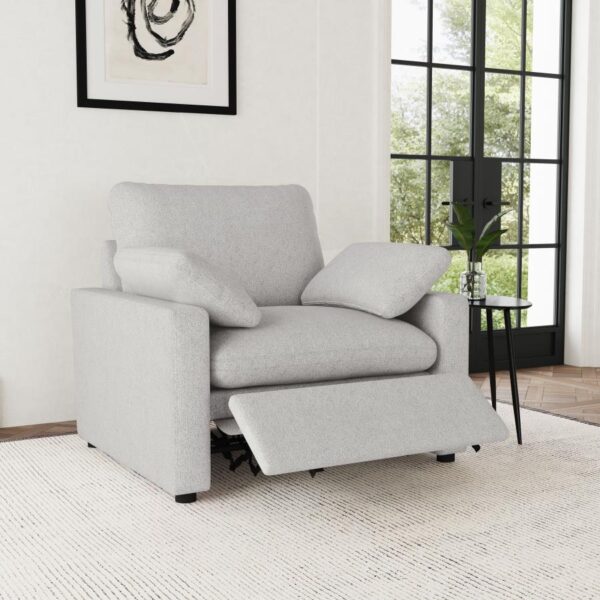 Collins Upholstered Power Recliner Chair Grey